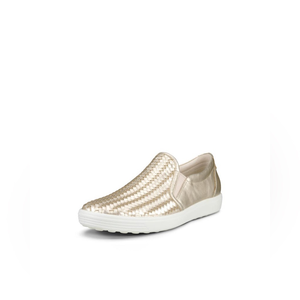 ecco — soft 7 leather slip-ons